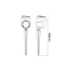 LED COB SPOT LUMINAIRE &amp; SPIKE 19W 1400LM 40° 230V AC 3.000K DARK GREY CRI80 IP65 30.000HRS