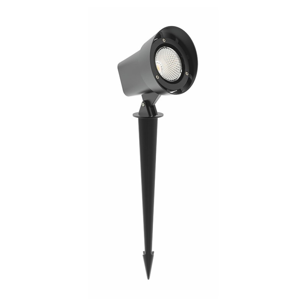 LED COB SPOT LUMINAIRE &amp; SPIKE 19W 1400LM 40° 230V AC 3.000K DARK GREY CRI80 IP65 30.000HRS