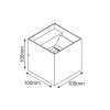 LED SMD WALL LUMINAIRE 10W 740LM 0-90° 230V AC 3.000K DARK GREY CRI80 IP54 30.000HRS