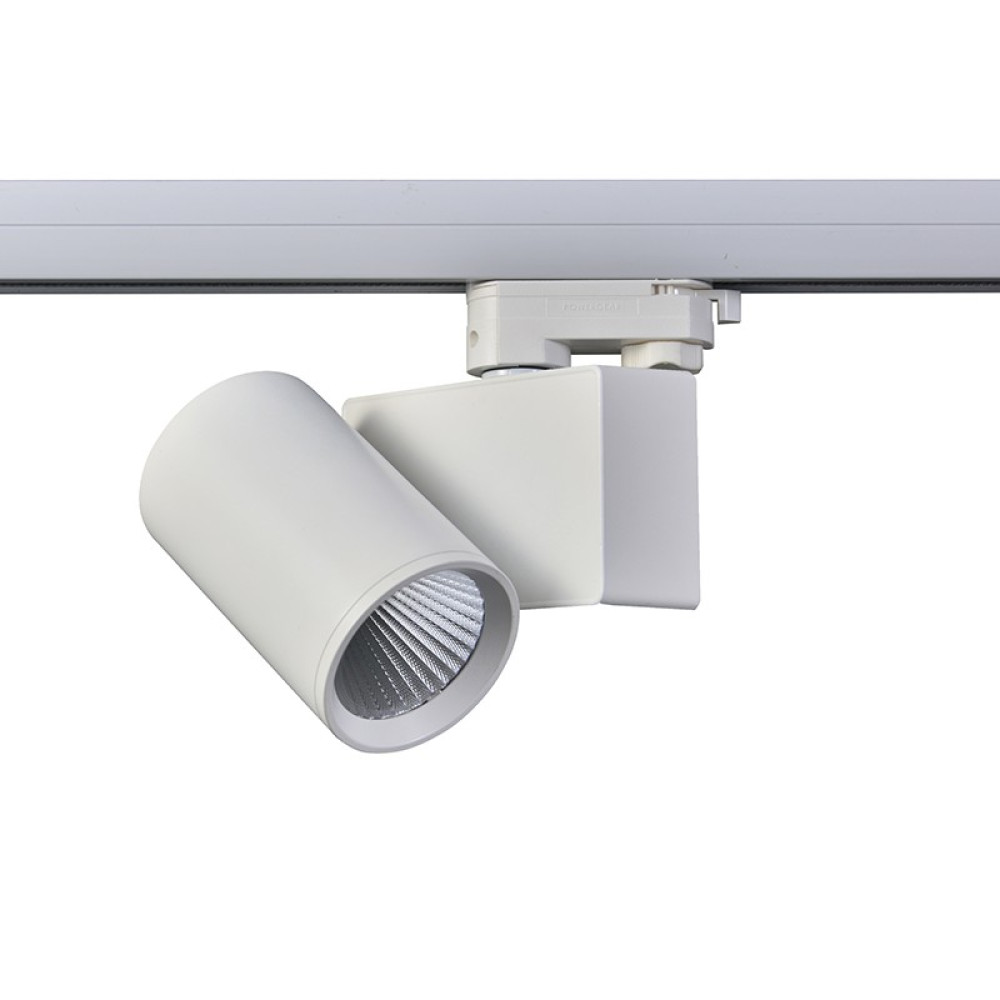 LED ΦΩΤΙΣΤΙΚΟ ΡΑΓΑΣ 230V AC 20W 3000K 3-PHASE 34° 2000LM Ra80 ΛΕΥΚΟ