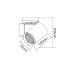 LED ΦΩΤΙΣΤΙΚΟ ΡΑΓΑΣ 230V AC 20W 4000K 1-PHASE 34° 2100LM Ra80 ΜΑΥΡΟ