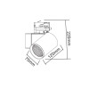 LED ΦΩΤΙΣΤΙΚΟ ΡΑΓΑΣ 230V AC 20W 4000K 3-PHASE 34° 2100LM Ra80 ΛΕΥΚΟ