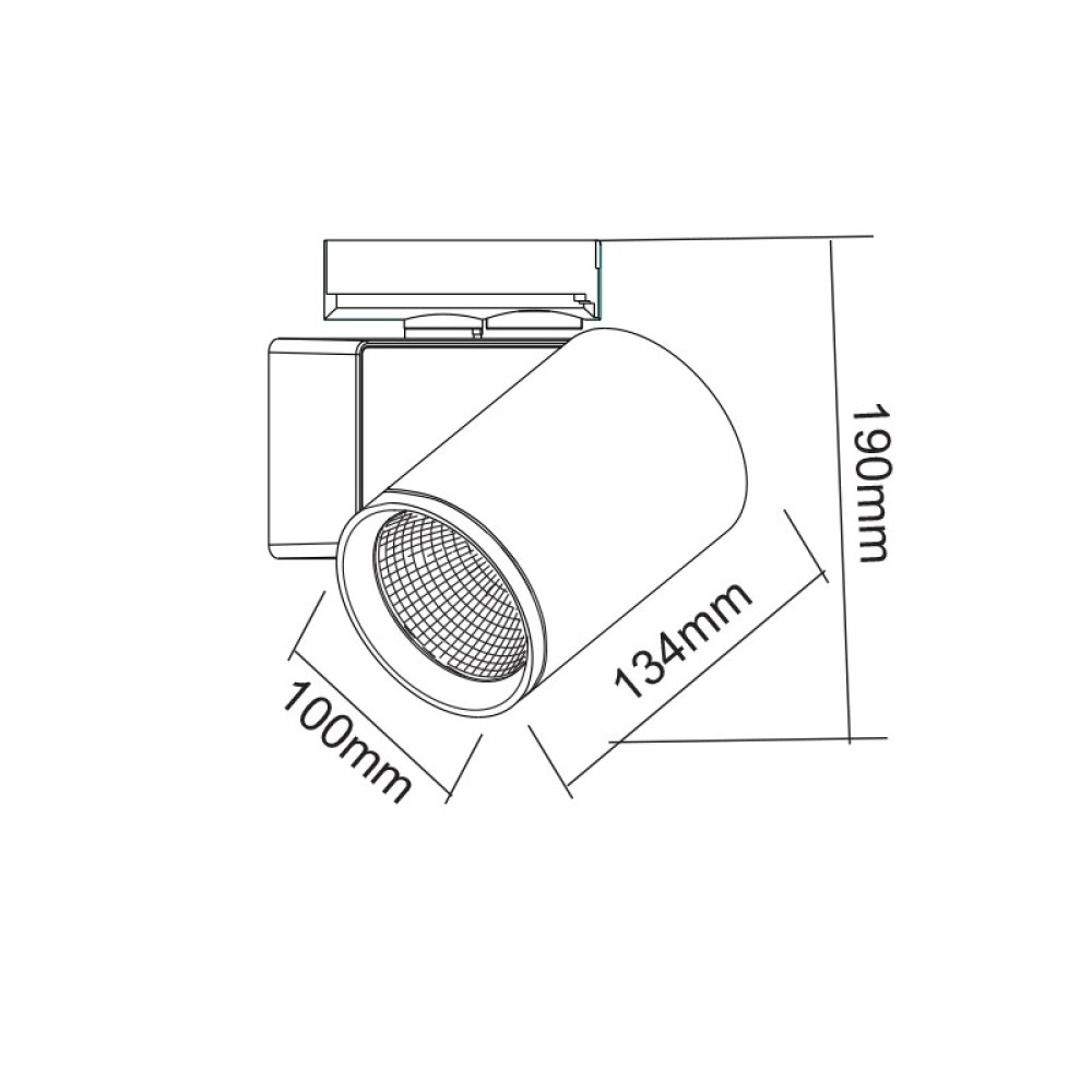 LED ΦΩΤΙΣΤΙΚΟ ΡΑΓΑΣ 230V AC 40W 3000K 1-PHASE 34° 4000LM Ra80 ΛΕΥΚΟ