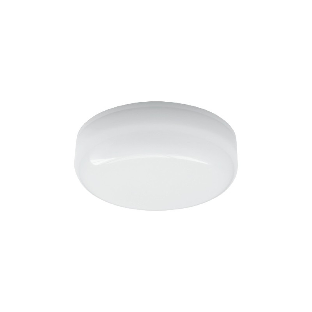 LED PC WHITE CEILING LUMINAIRE 230V AC IP66 12W 1020lm 3000K 180° Ra80