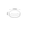 LED PC WHITE CEILING LUMINAIRE 230V AC IP66 12W 1020lm 3000K 180° Ra80