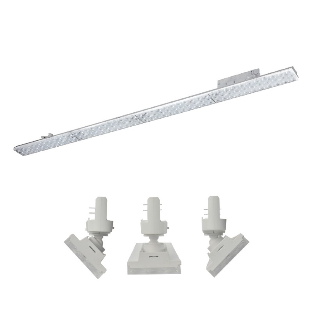 LED ΚΙΝΗΤΟ ΦΩΤΙΣΤΙΚΟ ΡΑΓΑΣ 230V AC 40W 5600LM 4000K 3-PHASE 90° Ra90 5YRS ΛΕΥΚΟ