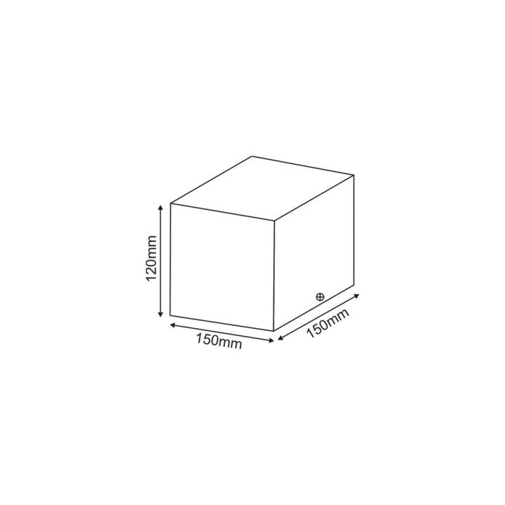 ΣΠΟΤ ΟΡΟΦΗΣ AR111 ΜΟΝΟ ΜΑΥΡΟ 150x150x120