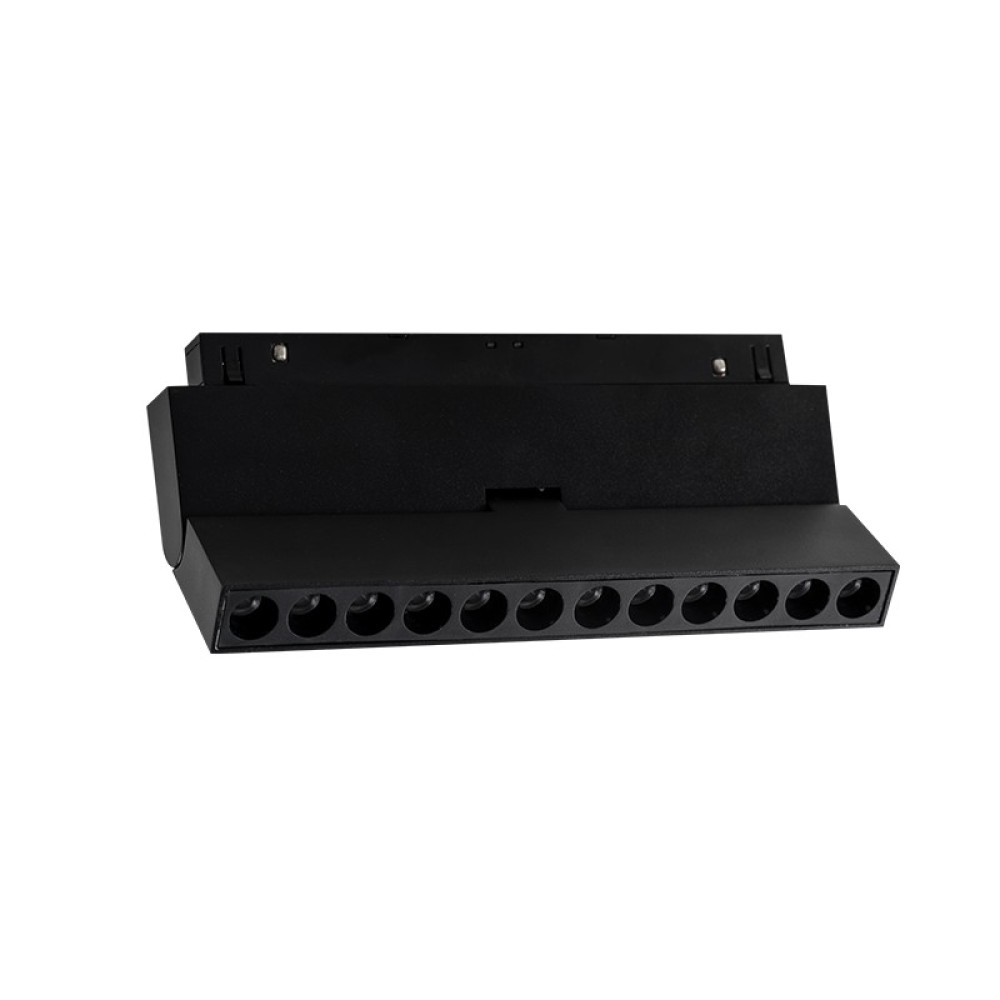 LED ΜΑΓΝΗΤΙΚΟ ΚΙΝΗΤΟ ΓΡΑΜΜΙΚΟ ΦΩΤΙΣΤΙΚΟ 48V DC 12W 4000K 1080LM 24° OSRAM Ra90 L220mm ΜΑΥΡΟ
