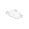LED PC WHITE WALL LUMINAIRE 230V AC IP66 12W 1070lm 4000K 180° Ra80