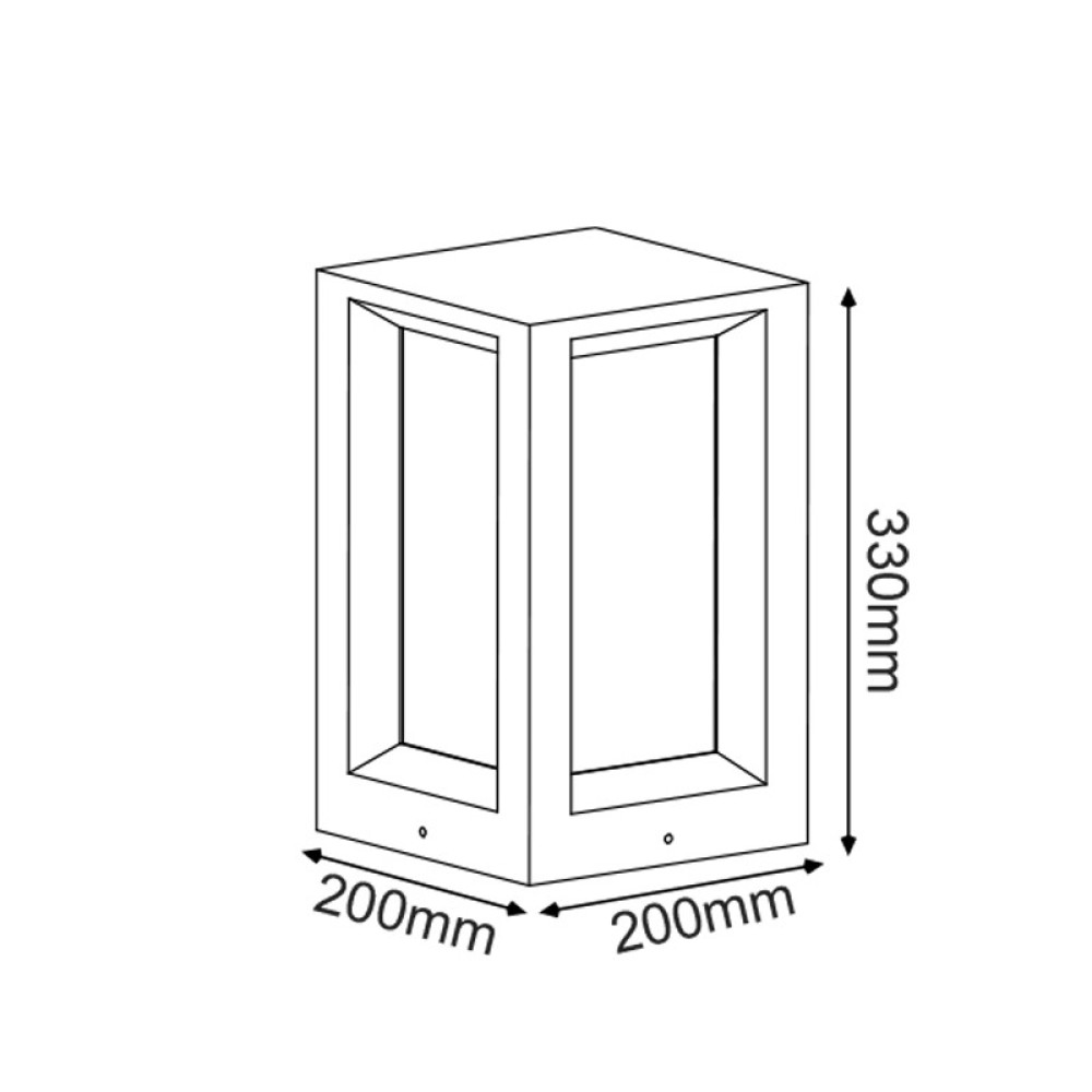 ^ΦΩΤΙΣΤΙΚΟ ΚΗΠΟΥ 330MM IP65 2xE27 Max.7W ΜΑΥΡΟ ΤΣΙΜΕΝΤΟ &amp; PC ΚΑΛΥΜΜΑ