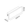 ΕΠΙΤΟΙΧΟ ΓΡΑΜΜΙΚΟ ΦΩΤΙΣΤΙΚΟ LED SMD 8W 480LM 230V AC 3000K RA80 IP65 30.000HRS ΜΑΥΡΟ ΤΣΙΜΕΝΤΟ