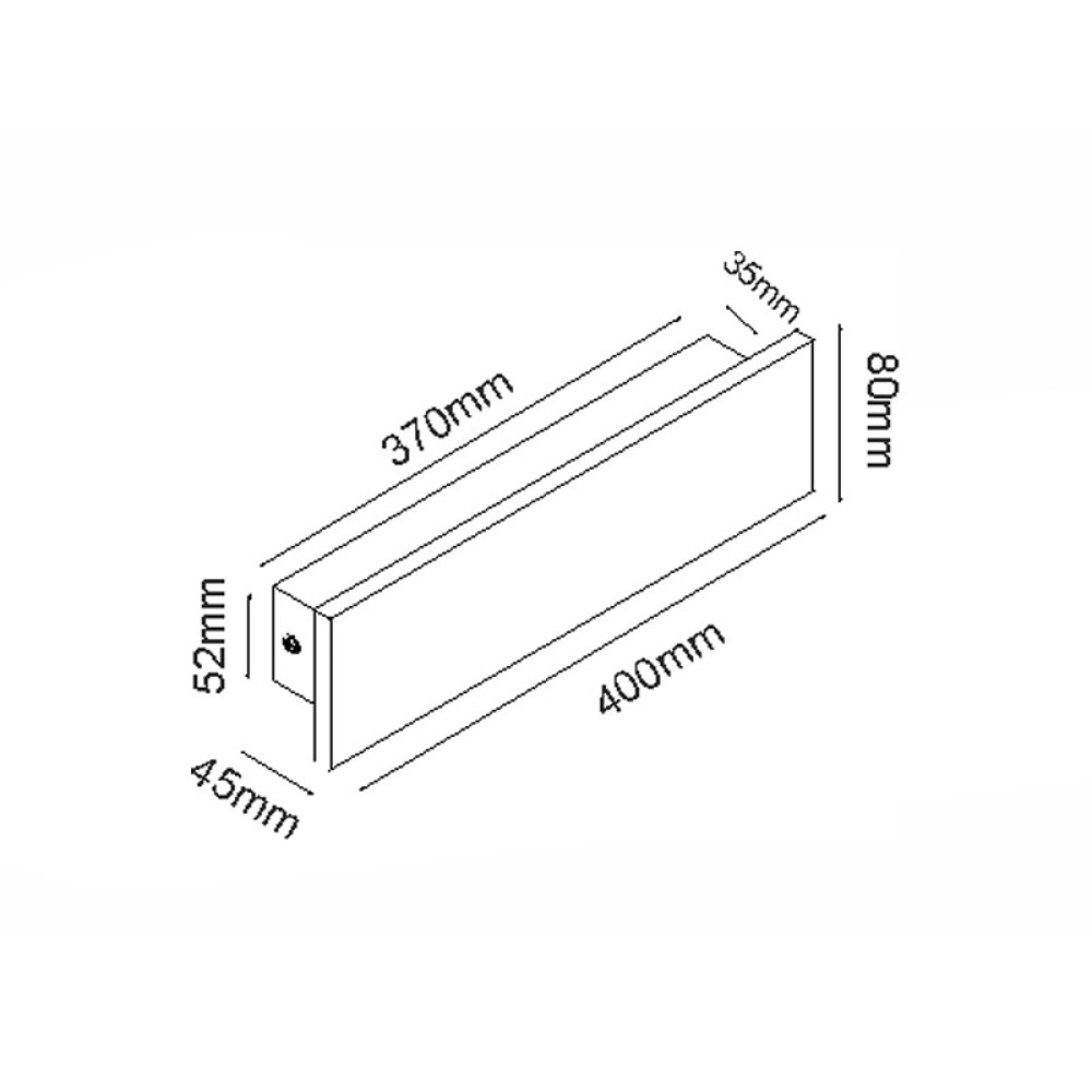 ΕΠΙΤΟΙΧΟ ΓΡΑΜΜΙΚΟ ΦΩΤΙΣΤΙΚΟ LED SMD 12W 660LM 230V AC 3000K RA80 IP65 30.000HRS ΜΑΥΡΟ ΤΣΙΜΕΝΤΟ