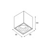 ΟΡΟΦΗΣ Φ/Σ 1ΧGU10 ΦΥΣΙΚΟ ΤΣΙΜΕΝΤΟ 8,5X8,5XH10CM MONTE