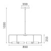 ΚΡΕΜΑΣΤΟ ΦΩΤΙΣΤΙΚΟ LED ACA ABYSS MP2401096 ΛΕΥΚΟ-ΧΡΥΣΟ 60W 3000K