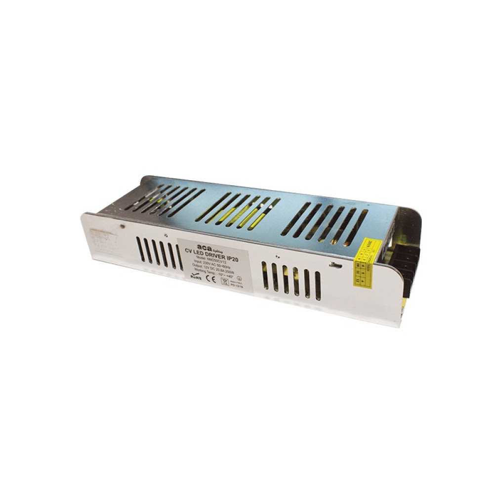ΜΕΤΑΛΛΙΚΟ CV LED DRIVER 250W 230V AC12V DC 20.8A IP20 ΜΕ ΤΕΡΜΑΤΙΚΗ
