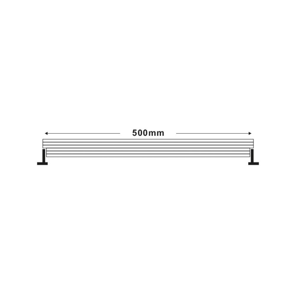 LED ΓΡΑΜΜΙΚΟΣ ΠΡΟΒΟΛΕΑΣ ΓΚΡΙ 0,5m 18W 3000K 1350LM 15°x60° IP66 3 YEARS