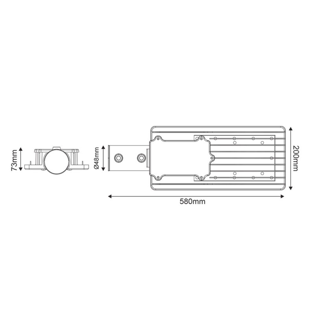 LED ΦΩΤΙΣΤΙΚΟ ΟΔΙΚΟΥ ΓΚΡΙ 230V AC 150W 15000LM 4000K 120X50˚ CLASS I IP66
