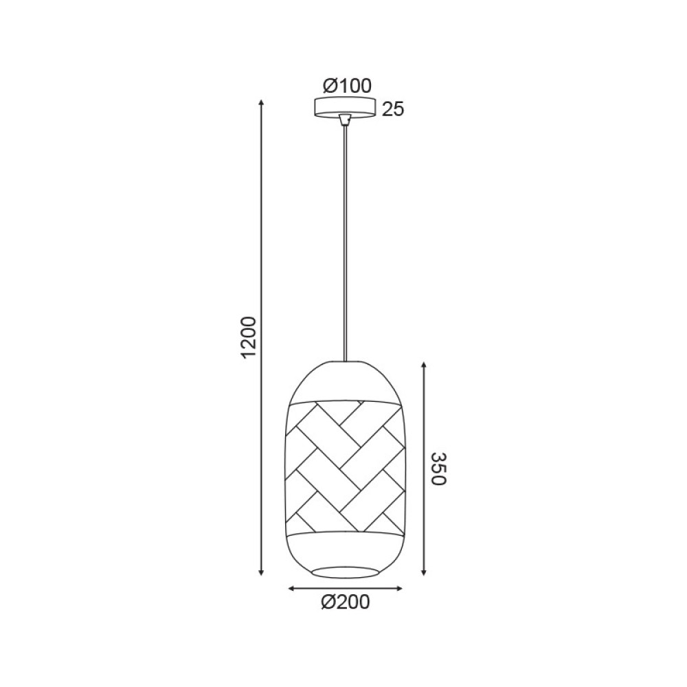 ΚΡΕΜΑΣΤΟ Φ/Σ 1ΧΕ27 RATTAN+ΞΥΛΟ D20XH120CM COCONUT