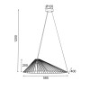 ΚΡΕΜΑΣΤΟ ΦΩΤΙΣΤΙΚΟ 1xE27 CAPPELLO ΧΡΥΣΟ ΜΕΤ/ΚΟ 60Χ40X120CM