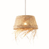 ΚΡΕΜΑΣΤΟ Φ/Σ 1xE27 ANDROS GRASS RATTAN Φ40Χ120CM