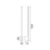 Επιτοίχιο Φωτιστικό LED ACA Frodo OKN9600AS9BK Αμμώδες Μαύρο 15W 3000K 531lm