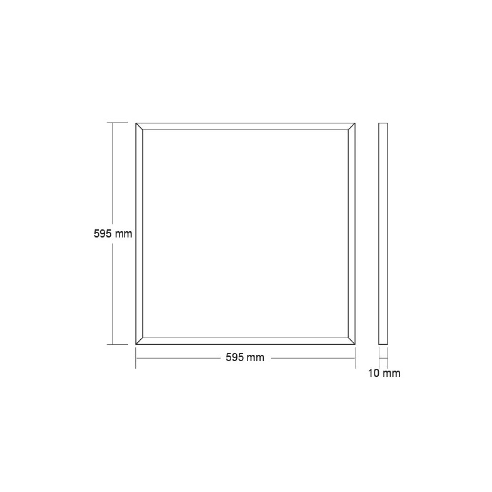 LED SLIMPANEL UGR<16 48W 595x595x10mm 3000K 3850LM Ra80230V AC
