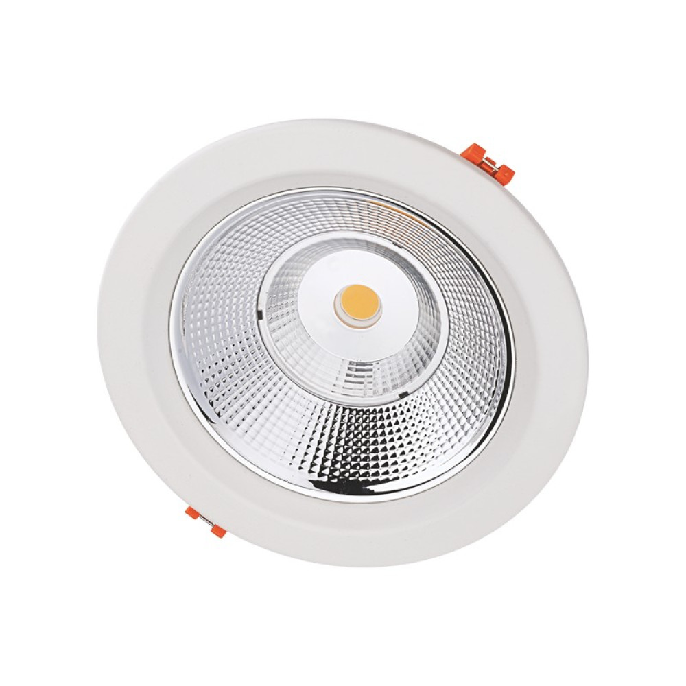 LED COB ΦΩΤΙΣΤΙΚΟ ΣΤΡΟΓΓΥΛΛΟ 230V AC 40W 4000K 3.200LM 90° Ra80 ΛΕΥΚΟ