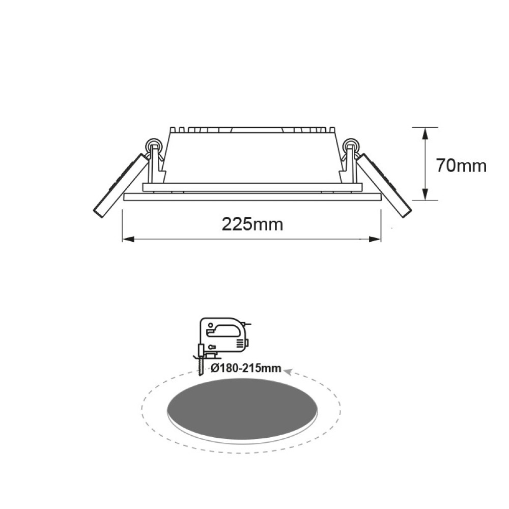 LED COB ΦΩΤΙΣΤΙΚΟ ΣΤΡΟΓΓΥΛΛΟ 230V AC 40W 6000K 3.300LM 90° Ra80 ΛΕΥΚΟ