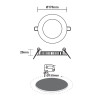 LED ΠΑΝΕΛ ΧΩΝΕΥΤΟ 230V AC 12W 3000K 1040LM Ra80 Φ170mm ΛΕΥΚΟ ΣΤΡΟΓΓΥΛΟ