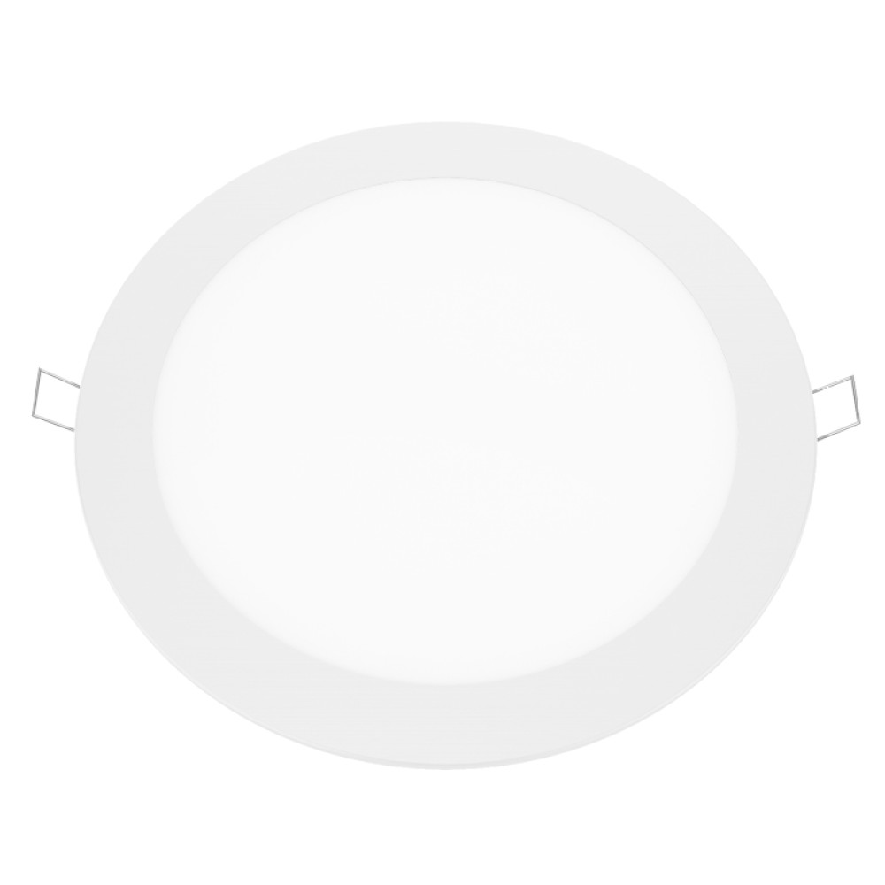 LED ΠΑΝΕΛ ΧΩΝΕΥΤΟ 230V AC 18W 3000K 1700LM Ra80 Φ220mm ΛΕΥΚΟ ΣΤΡΟΓΓΥΛΟ