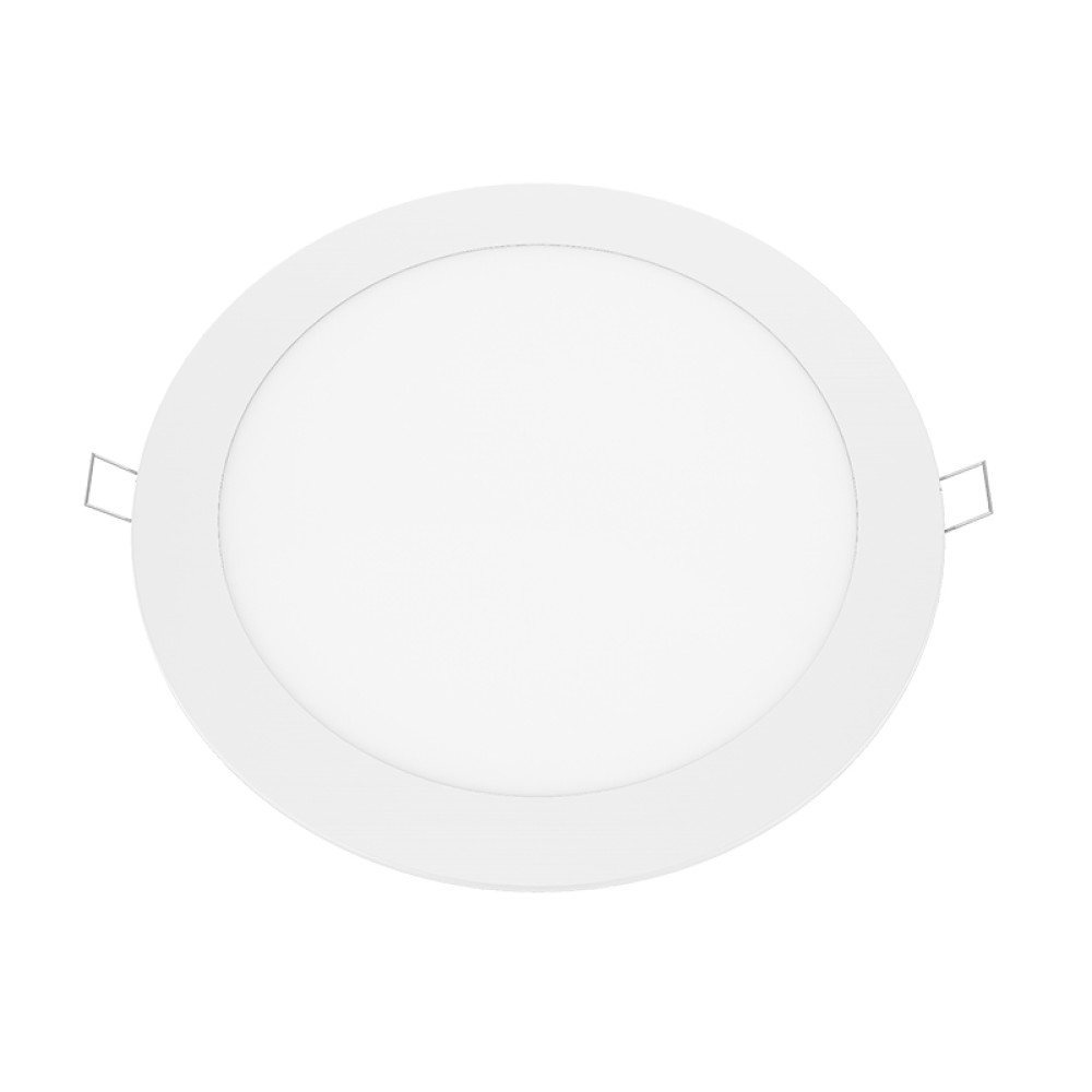 LED ΠΑΝΕΛ ΧΩΝΕΥΤΟ 230V AC 23W 6500K 2120LM Ra80 Φ298mm ΛΕΥΚΟ ΣΤΡΟΓΓΥΛΟ