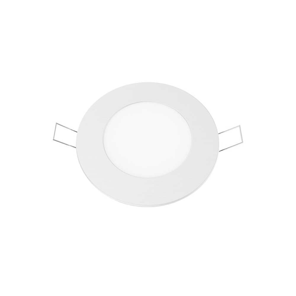 LED ΠΑΝΕΛ ΧΩΝΕΥΤΟ 230V AC 6W 3000K 450LM Ra80 Φ119mm ΛΕΥΚΟ ΣΤΡΟΓΓΥΛΟ