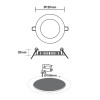 LED ΠΑΝΕΛ ΧΩΝΕΥΤΟ 230V AC 6W 4000K 470LM Ra80 Φ119mm ΛΕΥΚΟ ΣΤΡΟΓΓΥΛΟ