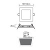 LED ΠΑΝΕΛ ΧΩΝΕΥΤΟ 230V AC 6W 4000K 470LM Ra80 Φ118mm ΛΕΥΚΟ ΤΕΤΡΑΓΩΝΟ