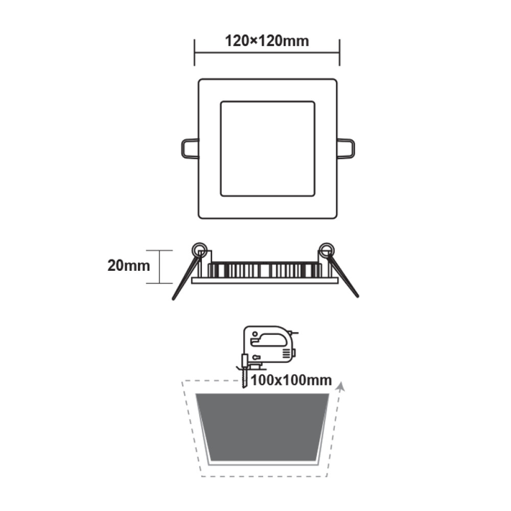 LED ΠΑΝΕΛ ΧΩΝΕΥΤΟ 230V AC 6W 6500K 470LM Ra80 Φ118mm ΝΙΚΕΛ ΜΑΤ ΣΤΡΟΓΓΥΛΟ