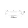 ΛΕΥΚΟ ΣΤΡΟΓΓΥΛΟ Φ/Σ LED ΜΕ ΑΙΣΘΗΤΗΡΑ ΚΙΝ. 24W 2400LM CCT(3000/4000/6500K) Φ280mm 120° 230V ACIP54 Ra80
