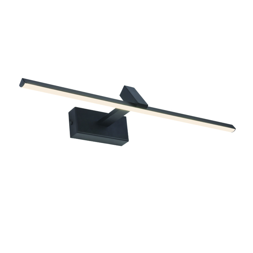 MIRAR-ΦΩΤΙΣΤΙΚΟ ΕΠΙΤΟΙΧΟ  ΜΑΥΡΟ ΜΕΤΑΛΛΙΚΟ LED 8W 3000K 520LM IP20 50X16,5X7,5CM