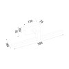 MIRAR-ΦΩΤΙΣΤΙΚΟ ΕΠΙΤΟΙΧΟ  ΜΑΥΡΟ ΜΕΤΑΛΛΙΚΟ LED 8W 3000K 520LM IP20 50X16,5X7,5CM