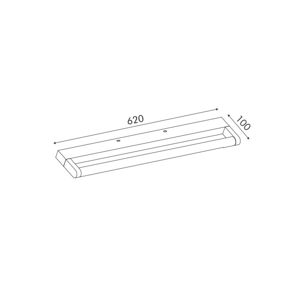 ΕΠΙΤΟΙΧΟ Φ/Σ LED 12W 780LM 4000K ΜΑΥΡΟ ΑΛΟΥΜΙΝΙΟ 620Χ100Χ25ΜΜ BATI