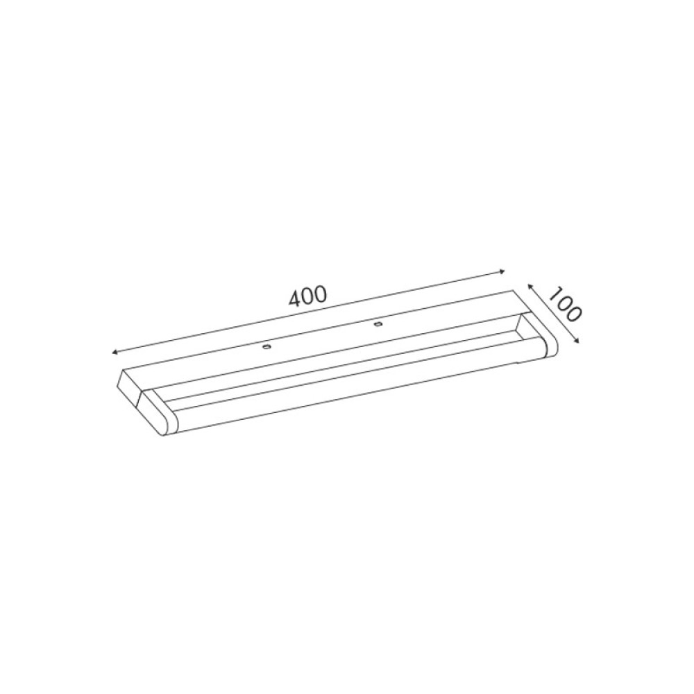 ΕΠΙΤΟΙΧΟ Φ/Σ LED 6W 380LM 3000K ΜΑΥΡΟ ΑΛΟΥΜΙΝΙΟ 400Χ100Χ25ΜΜ BATI