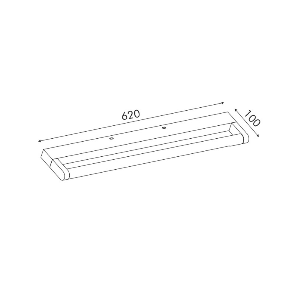 ΕΠΙΤΟΙΧΟ Φ/Σ LED 12W 780LM 3000K ΧΡΩΜΙΟ ΑΛΟΥΜΙΝΙΟ 620Χ100Χ25ΜΜ BATI