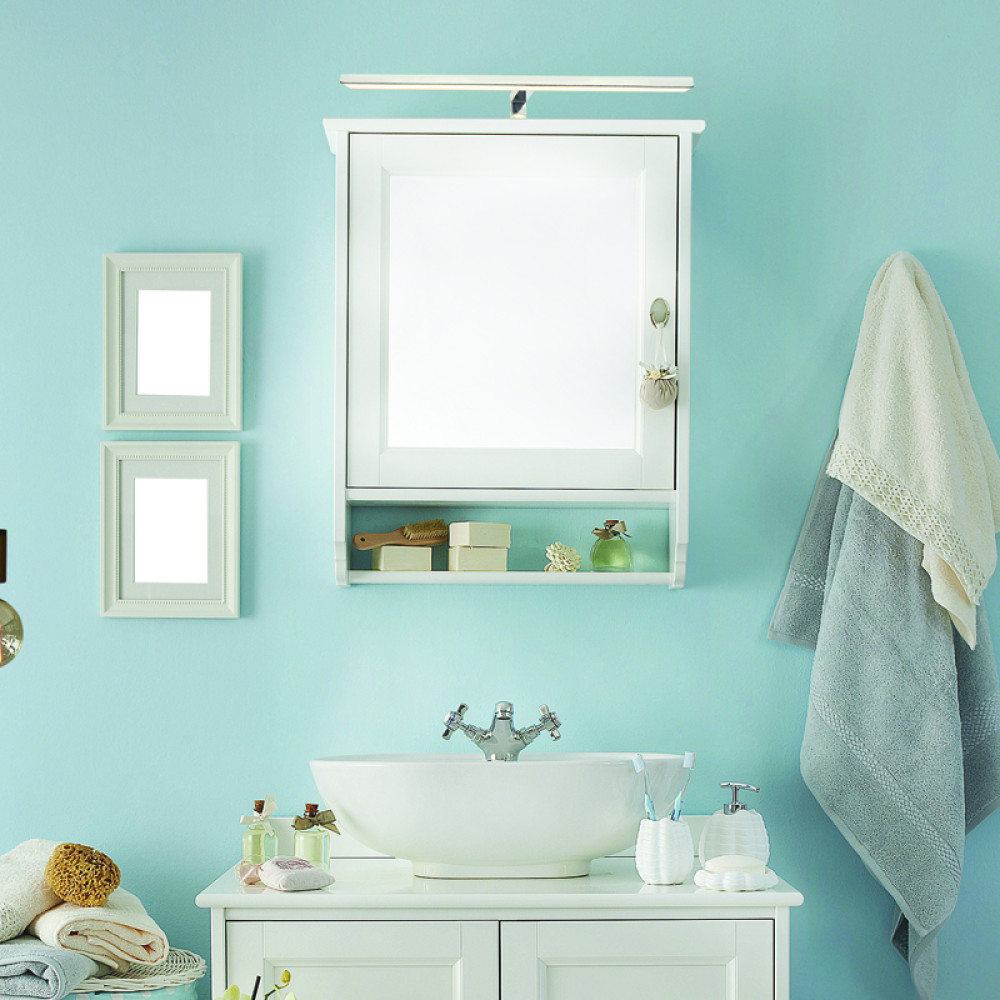 VOIR-ΦΩΤΙΣΤΙΚΟ ΕΠΙΠΛΟΥ ΕΠΙΤΟΙΧΟ ΑΣΗΜΙ ΜΕΤΑΛΛΙΚΟ LED 8W 3000K 520LM  IP44 50X4X10,5CM