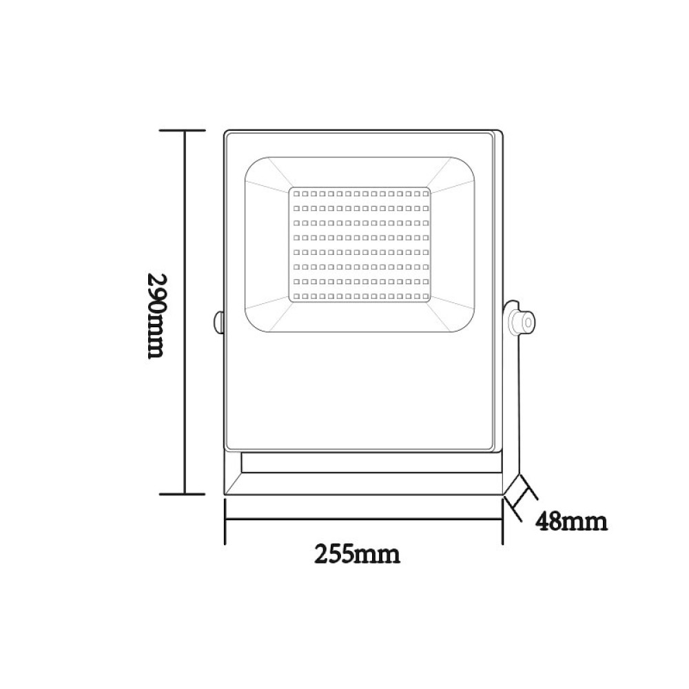 LED SMD ΠΡΟΒΟΛΕΑΣ 230V AC 100W RGBW IP66 ΜΑΥΡΟ
