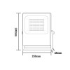LED SMD ΠΡΟΒΟΛΕΑΣ 230V AC 100W RGBW IP66 ΜΑΥΡΟ