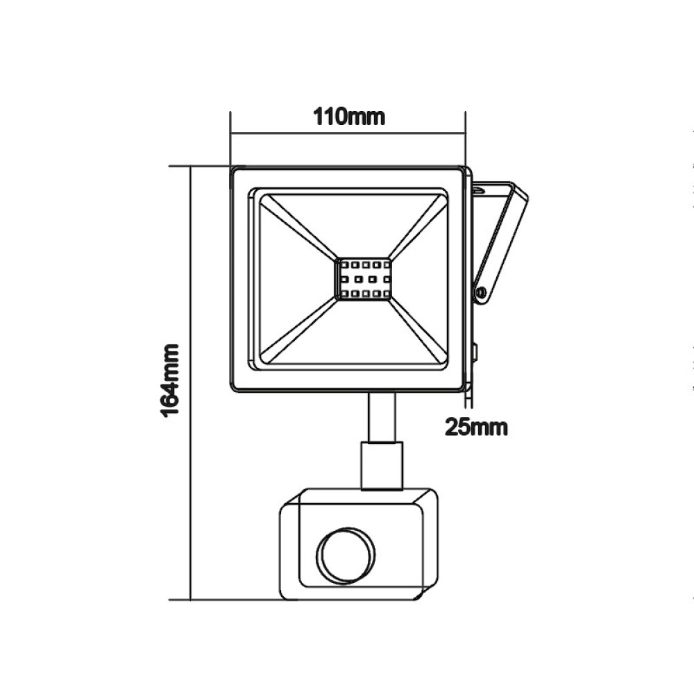 LED SMD ΠΡΟΒΟΛΕΑΣ 230V AC 10W 3000K 800LM IP66 Ra80 ΛΕΥΚΟ