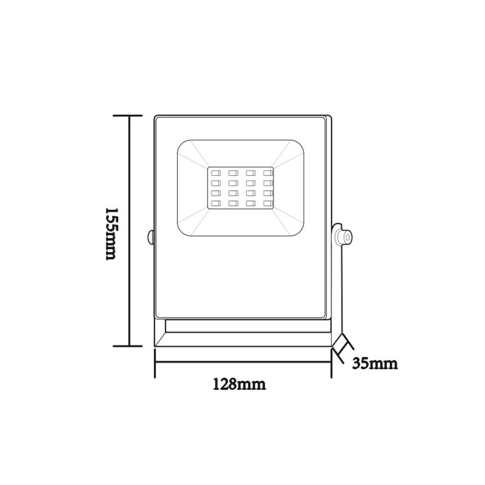 LED SMD ΠΡΟΒΟΛΕΑΣ 230V AC 10W RGBW IP66 ΜΑΥΡΟ