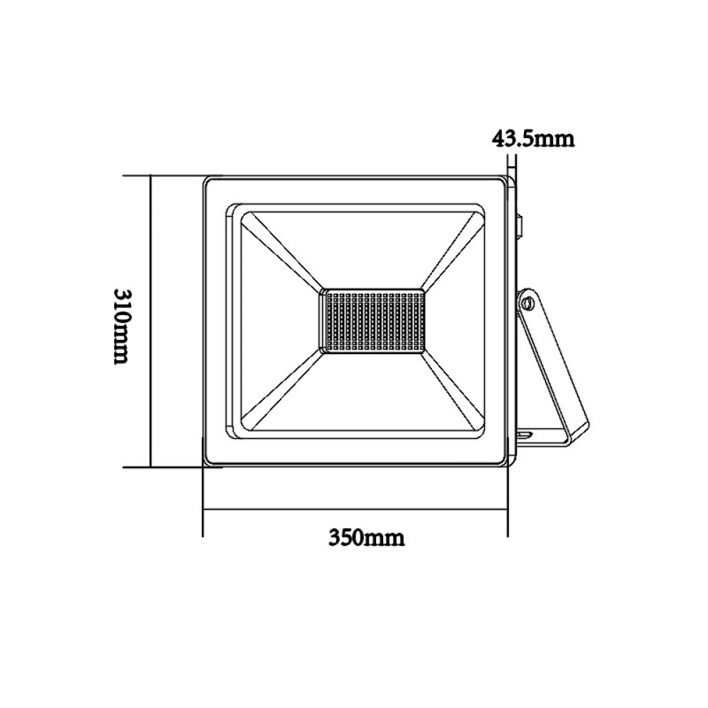 LED SMD ΠΡΟΒΟΛΕΑΣ 230V AC 150W 3000K 12000LM IP66 Ra80 ΜΑΥΡΟ