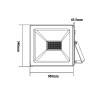 LED SMD ΠΡΟΒΟΛΕΑΣ 230V AC 200W 3000K 16000LM IP66 Ra80 ΛΕΥΚΟ