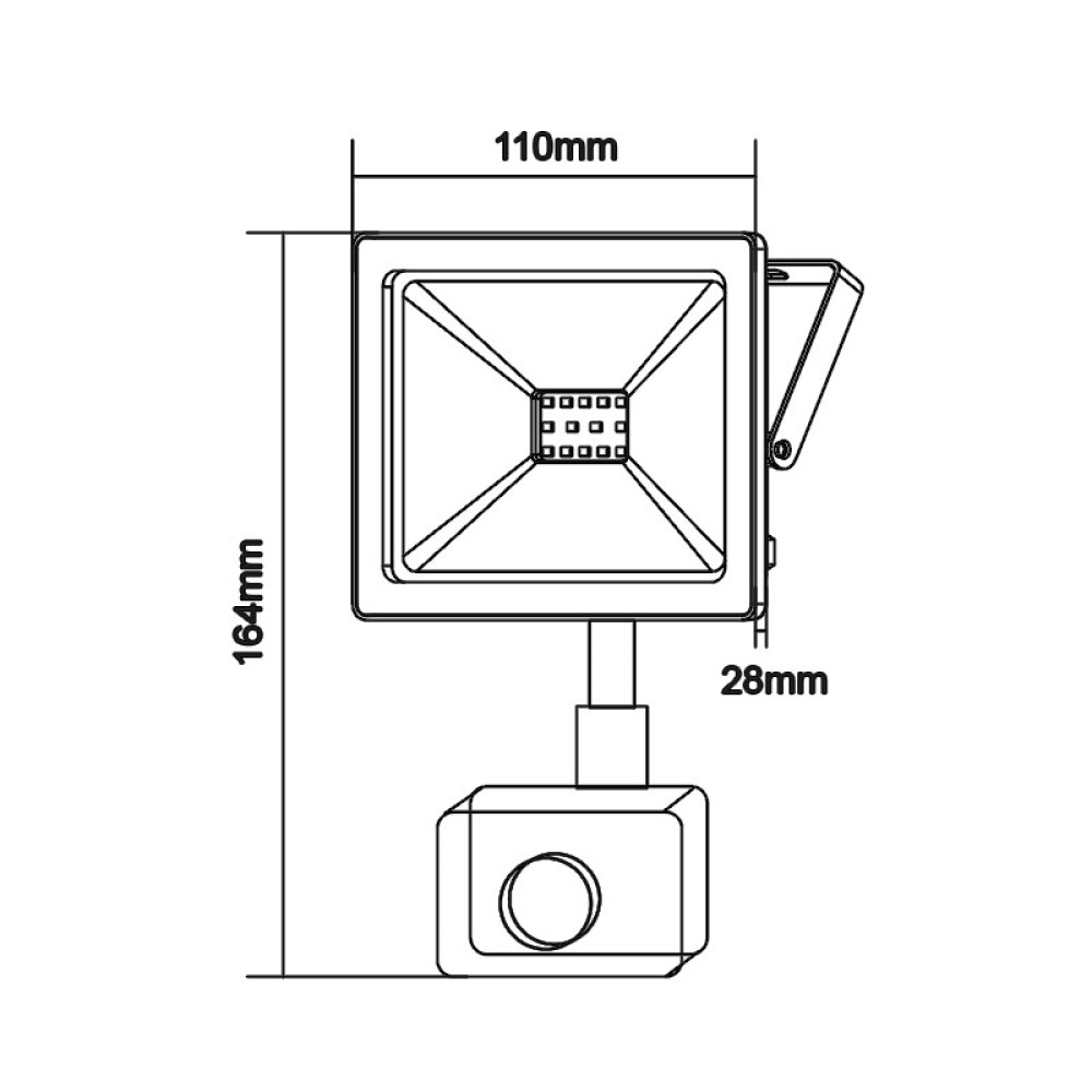 LED SMD ΠΡΟΒΟΛΕΑΣ 230V AC 20W 4000K 1700LM IP66 Ra80 ΛΕΥΚΟ