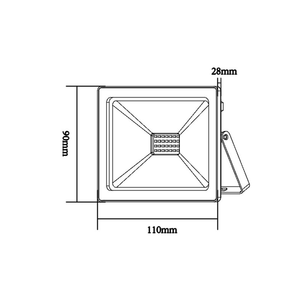 LED SMD ΠΡΟΒΟΛΕΑΣ 230V AC 20W 4000K 1700LM IP66 Ra80 ΛΕΥΚΟ